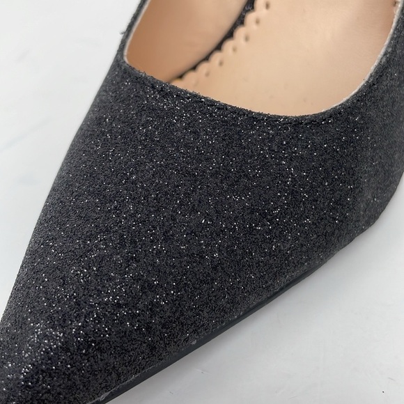Wild Rose Heels Women's 7 Black Sparkles Hanna Pumps Shoes Pointed Toe - Picture 11 of 15